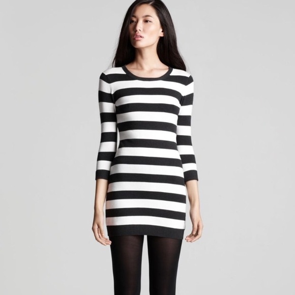 French Connection Womens Sweeter Sweater Stripe Dress